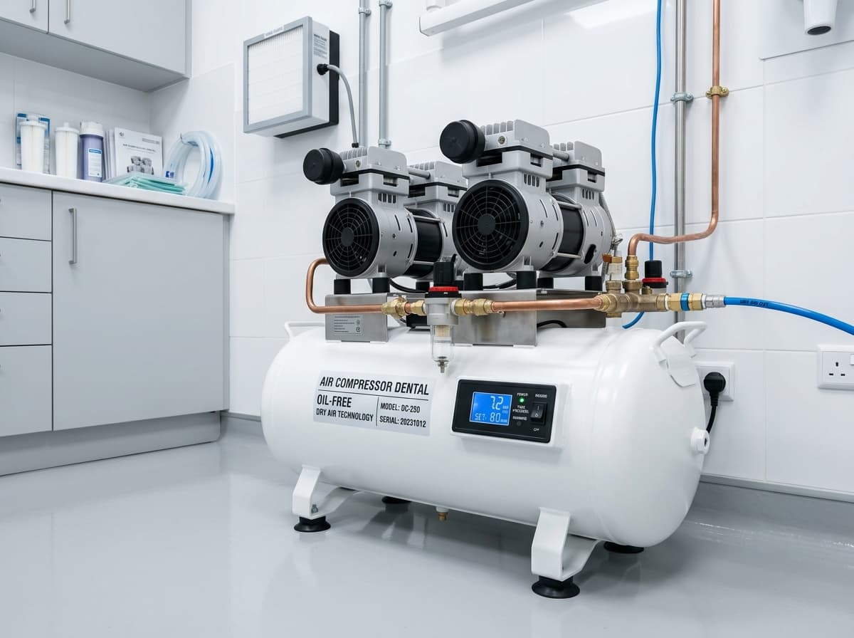 Dental Compressor Price in Pune - Medical Grade Oil-Free Dental Air Compressor System