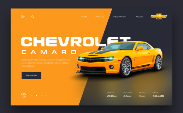 Web Design for Chevrolet Camaro Web Design for Chevrolet Camaro